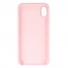 Coque Silicone Gomme intérieur façon velours iPhone XR - Rose