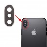 Lentille caméra arrière avec contour iPhone X - Blanc