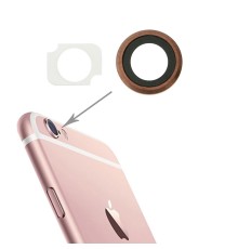 Lentille caméra arrière avec contour iPhone 6S Plus - OR Rose