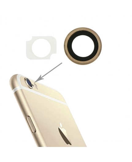Lentille caméra arrière avec contour iPhone 6 Plus/6S Plus - OR