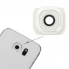 Lentille caméra arrière avec contour Samsung Galaxy S6 (G920F) - blanc