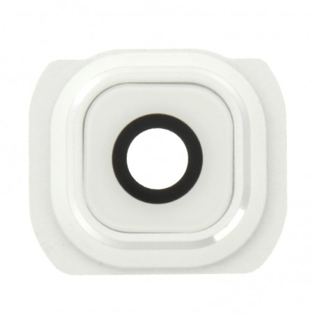 Lentille caméra arrière avec contour Samsung Galaxy S6 (G920F) - blanc