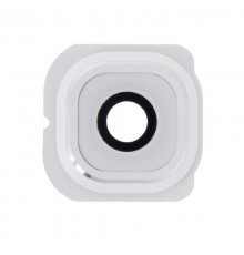 Lentille caméra arrière avec contour Samsung Galaxy S6 Edge (G925F) - Blanc