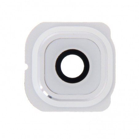 Lentille caméra arrière avec contour Samsung Galaxy S6 Edge (G925F) - Blanc