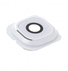 Lentille caméra arrière avec contour Samsung Galaxy S6 Edge (G925F) - Blanc