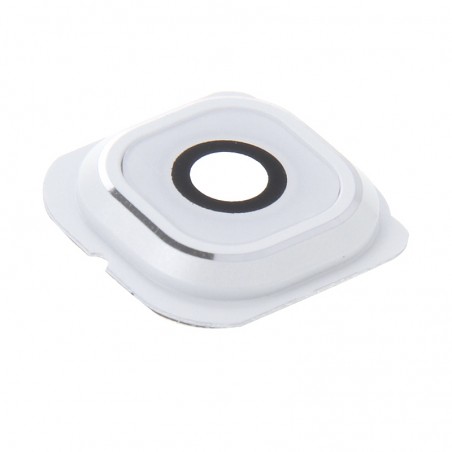 Lentille caméra arrière avec contour Samsung Galaxy S6 Edge (G925F) - Blanc