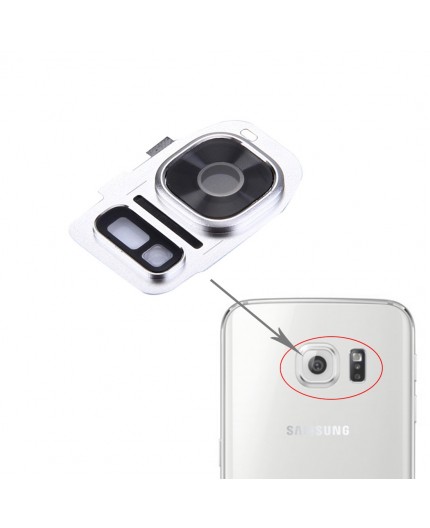 Lentille caméra arrière avec contour Samsung Galaxy S7 (G930F) - Argent