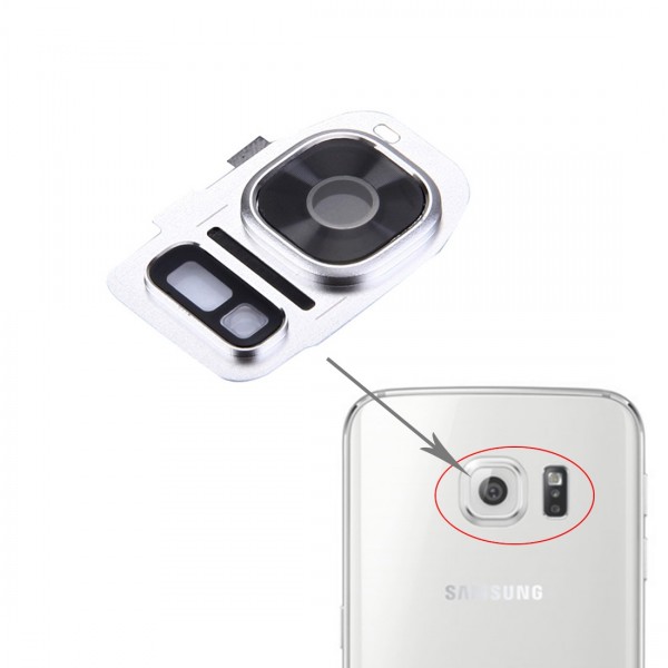 Lentille caméra arrière avec contour Samsung Galaxy S7 (G930F) - Argent