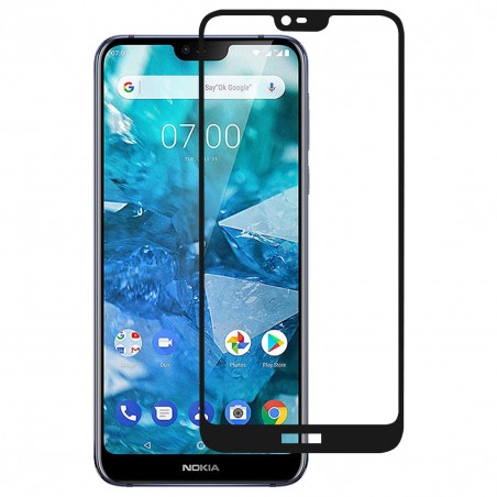 Film en Verre Trempé Intégral Nokia 7.1 - Contour Noir