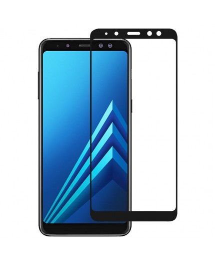 Film en Verre Trempé Intégral Samsung Galaxy A8 2018 (A530F) - Contour Noir