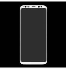 Film en Verre Trempé Incurvé Samsung Galaxy S8 (G950F) - Contour Blanc