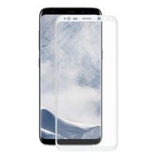 Film en Verre Trempé Incurvé Samsung Galaxy S8 (G950F) - Contour Blanc