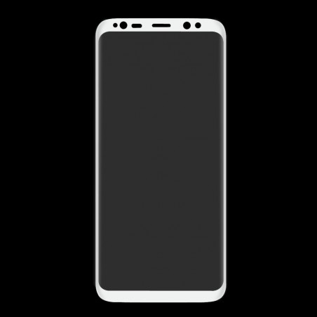 Film en Verre Trempé Incurvé Samsung Galaxy S8+ (G955F) - Contour Blanc