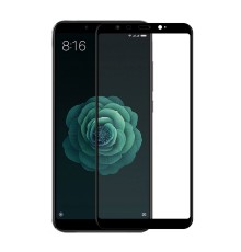 Film en Verre Trempé Intégral Xiaomi Mi 6X et Mi A2 - Contour Noir