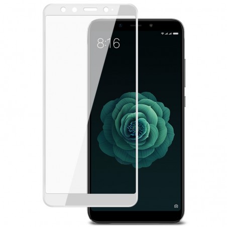 Film en Verre Trempé Intégral Xiaomi Mi 6X et Mi A2 - Contour Blanc