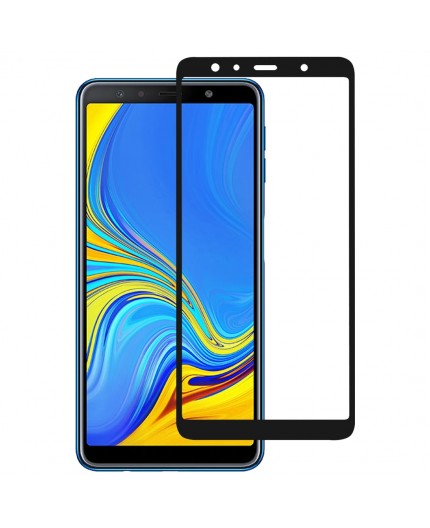Film en Verre Trempé Intégral Samsung Galaxy A7 2018 (A750F) - Contour Noir
