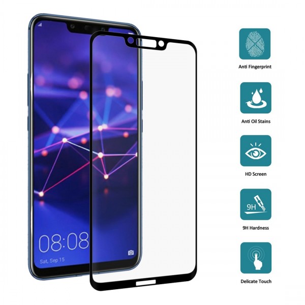 Film en Verre Trempé Intégral Huawei Mate 20 Lite - Contour Noir