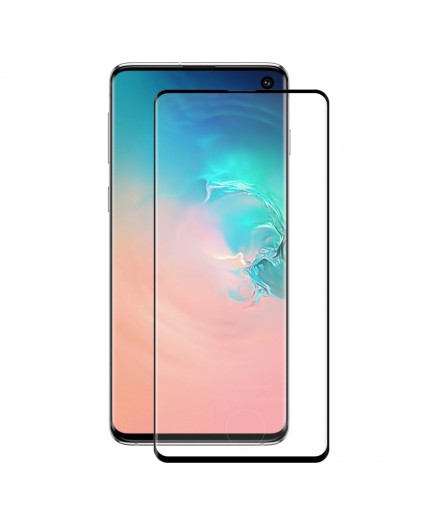 Film en Verre Trempé Incurvé Samsung Galaxy S10 (G973F) - Contour Noir