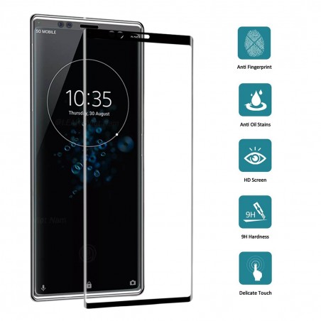 Film en Verre Trempé Incurvé Sony Xperia XZ4 - Noir