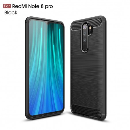 Coque en Fibre de Carbone Xiaomi Redmi Note 8 Pro - Noir