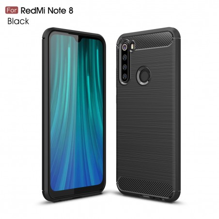 Coque en Fibre de Carbone Xiaomi Redmi Note 8 - Noir