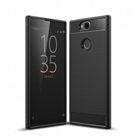 Coque en Fibre de Carbone Sony Xperia XA2 Plus - Noir