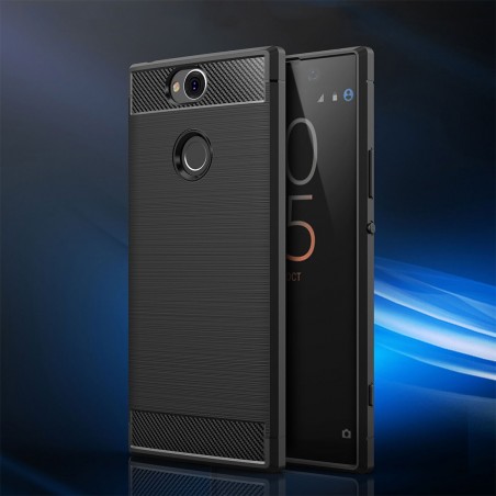 Coque en Fibre de Carbone Sony Xperia XA2 Plus - Noir