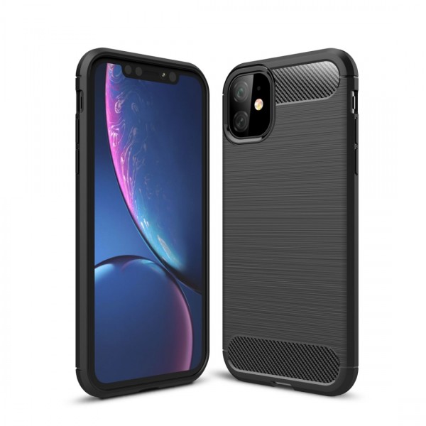 Coque en Fibre de Carbone iPhone 11 - Noir