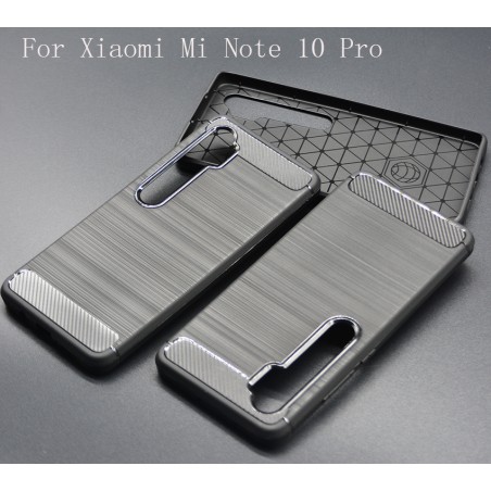 Coque en Fibre de Carbone Xiaomi Mi Note 10 et Note 10 Pro - Noir
