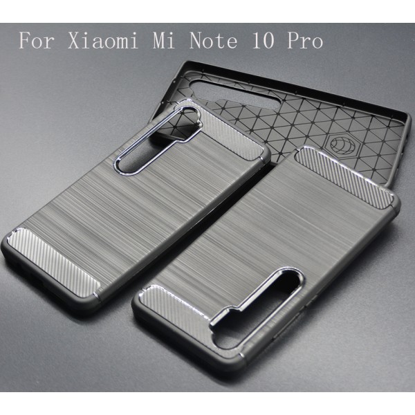 Coque en Fibre de Carbone Xiaomi Mi Note 10 et Note 10 Pro - Noir