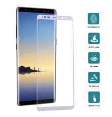 Film en Verre Trempé Incurvé Samsung Galaxy Note 8 (N950F) - Contour Blanc