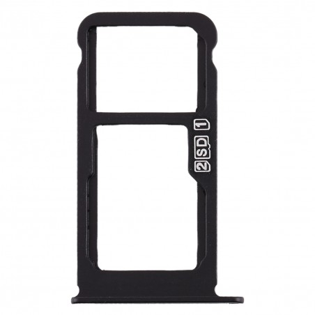 Tiroir Double SIM/SD Pour Nokia 6.1 - Noir, D'origine
