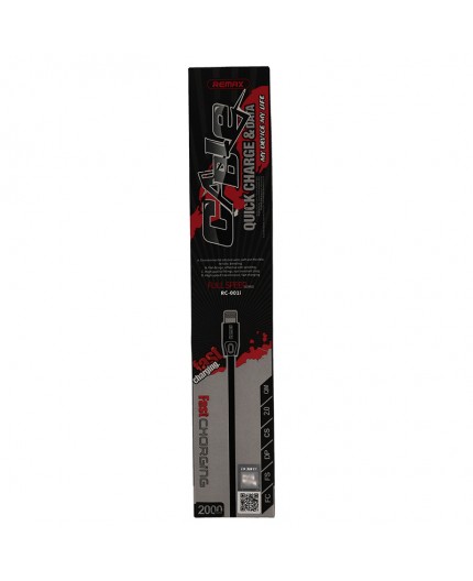 Câble Lightning REMAX RC-001i Full Speed (Charge Rapide) 2 Métres - Noir