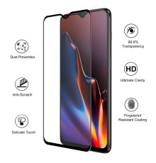 Film en Verre Trempé Intégral OnePlus 6T et 7 - Contour Noir