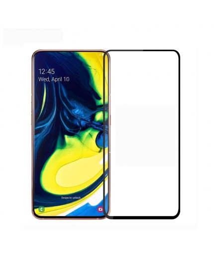 Film en Verre Trempé Intégral Samsung Galaxy A80 (A805F)/A90 (A905F) - Contour Noir