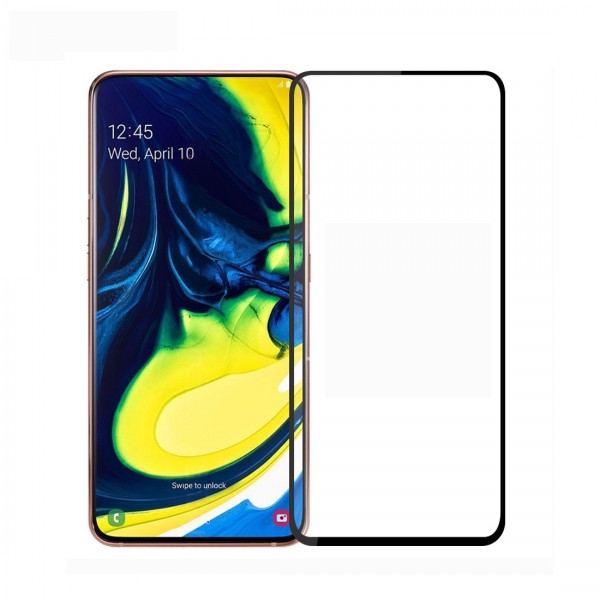 Film en Verre Trempé Intégral Samsung Galaxy A80 (A805F)/A90 (A905F) - Contour Noir