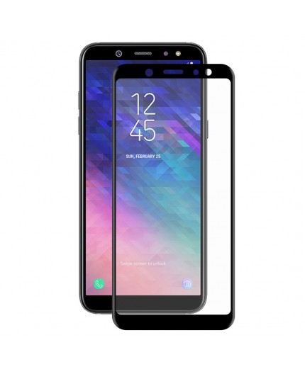 Film en Verre Trempé Intégral Samsung Galaxy A6 (A600F) - Contour Noir