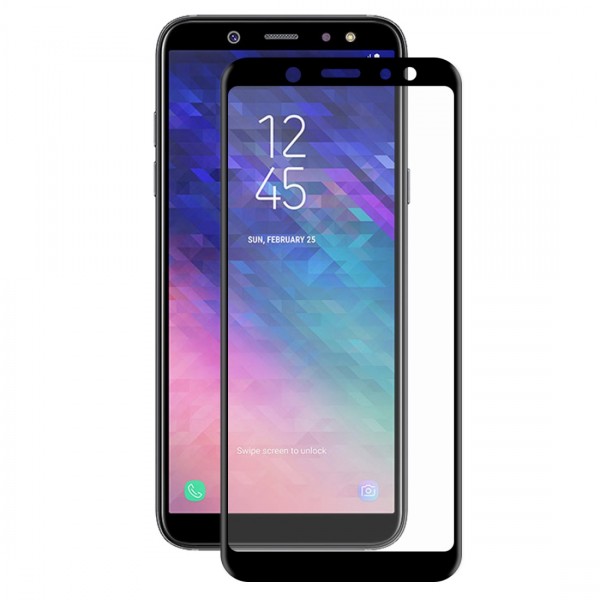 Film en Verre Trempé Intégral Samsung Galaxy A6 (A600F) - Contour Noir